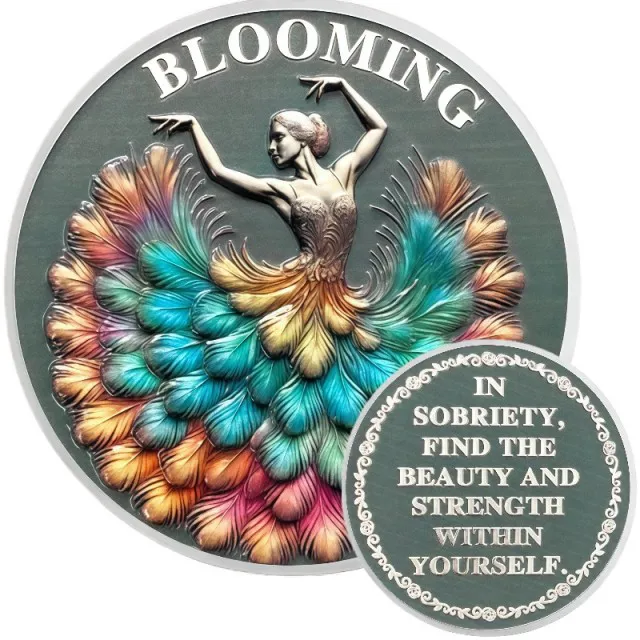 spominski kovanec blooming 